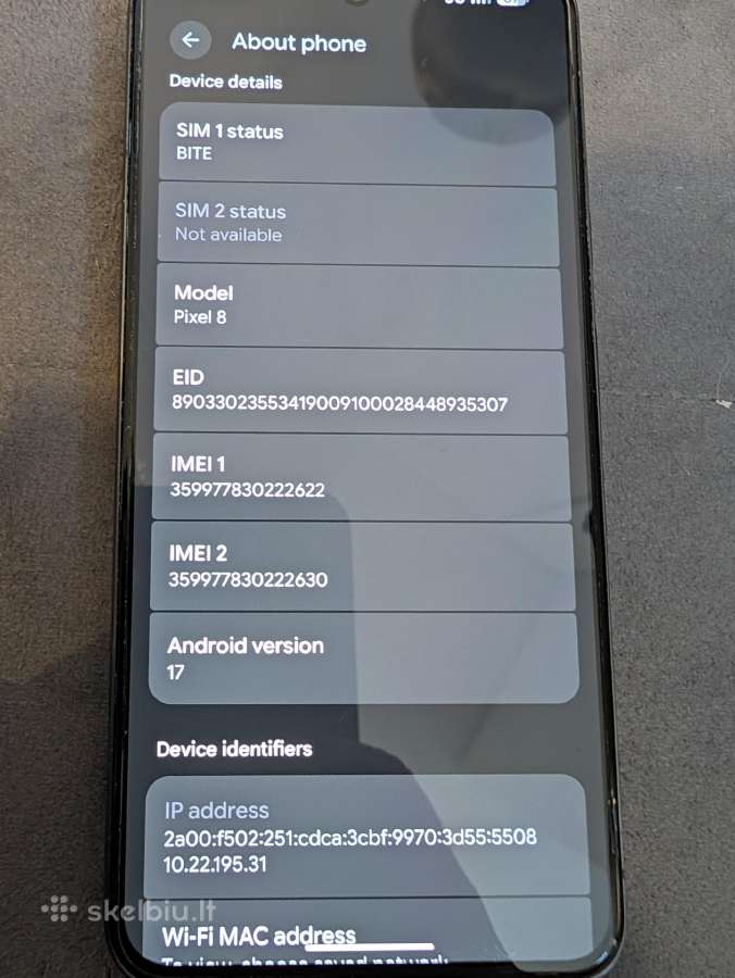 Google pixel 8 8/128 Obsidian - nuotraukos Nr. 10