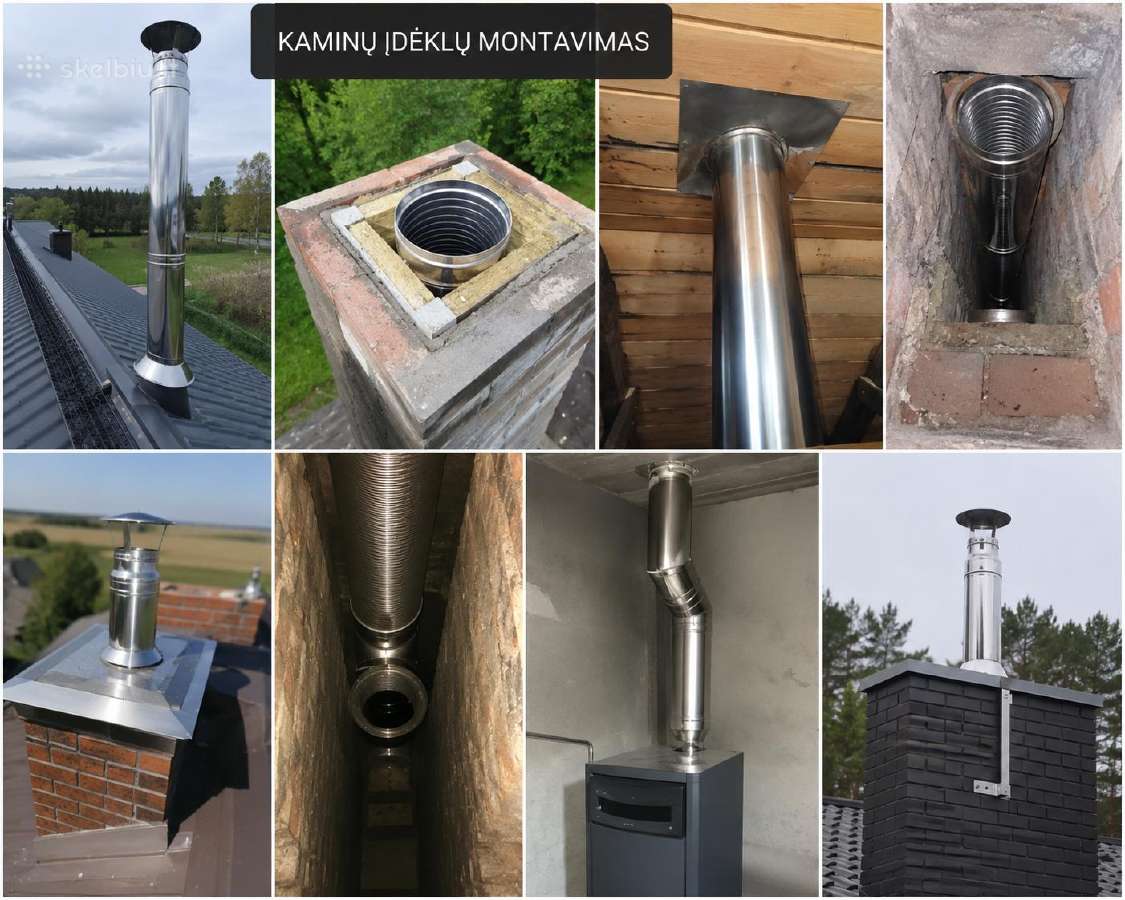 Kaminų valymas-indėklu montavimas - nuotraukos Nr. 3