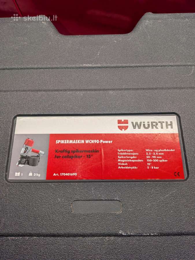 Würth Wcn90-power Pneumatinis kalyklis. - nuotraukos Nr. 4