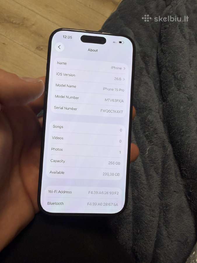 iPhone 15 pro 256gb - nuotraukos Nr. 5