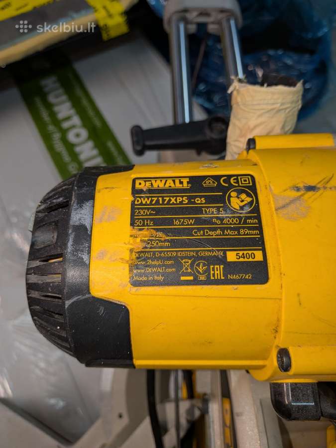 Dewalt Dw717xps pjūklas +Dewalt stovas Komplektas - nuotraukos Nr. 4