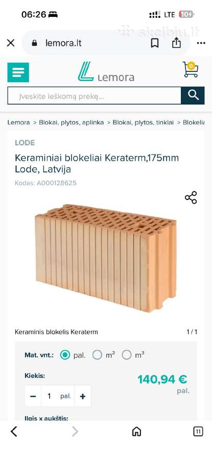 Parduodami keraminiai blokeliai Keraterm Lode - nuotraukos Nr. 2