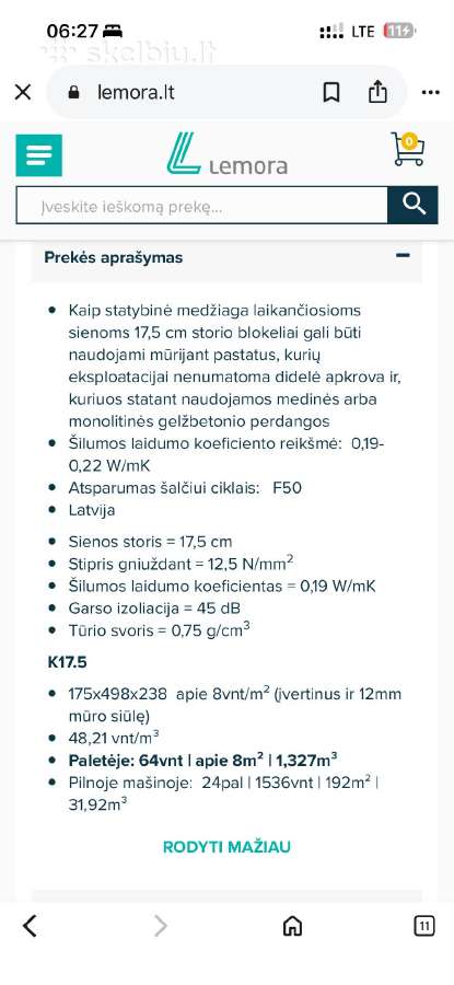 Parduodami keraminiai blokeliai Keraterm Lode - nuotraukos Nr. 3