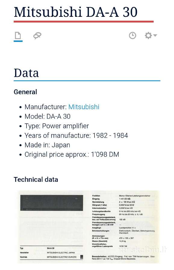 Mitsubishi Da-a30, Da-p30, Da-f30 komplektas - nuotraukos Nr. 13