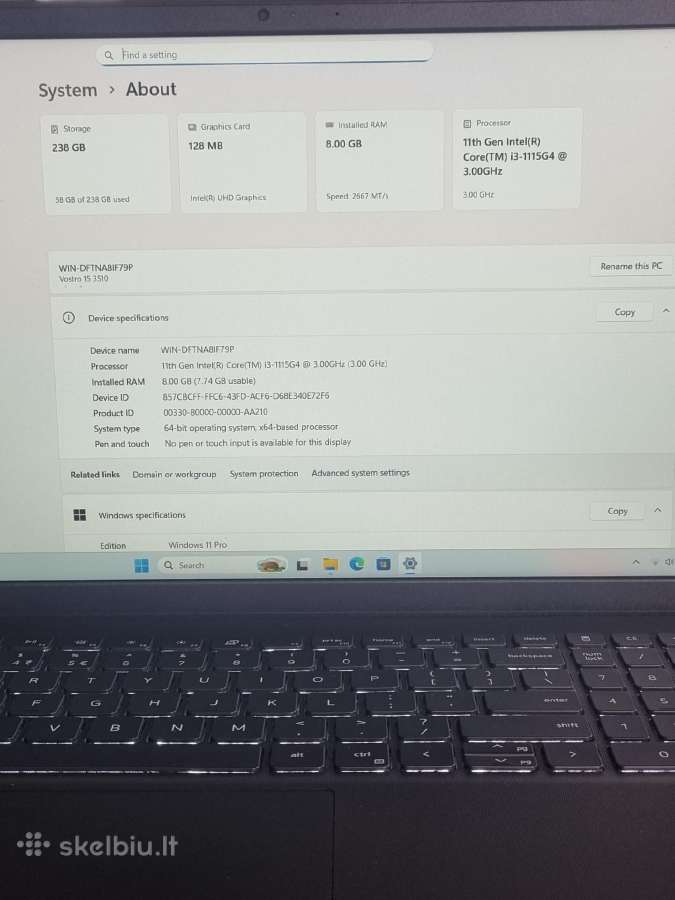 Dell Vostro 3510 - nuotraukos Nr. 8