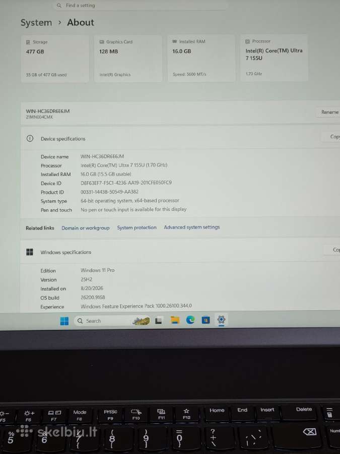 Lenovo Thinkpad T16 Gen 3 - nuotraukos Nr. 10