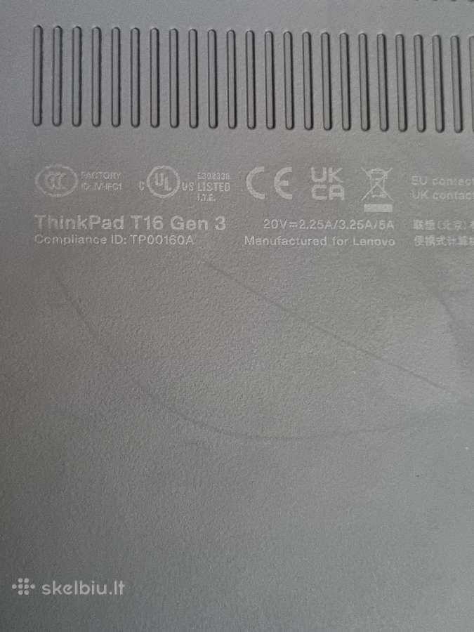 Lenovo Thinkpad T16 Gen 3 - nuotraukos Nr. 11