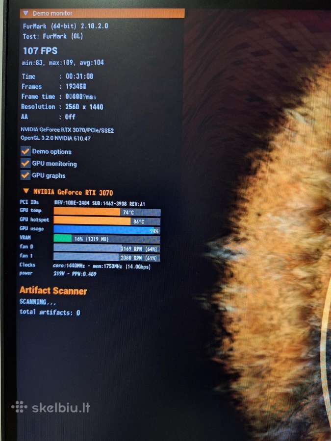 Msi Geforce Rtx 3070 8gb - nuotraukos Nr. 3