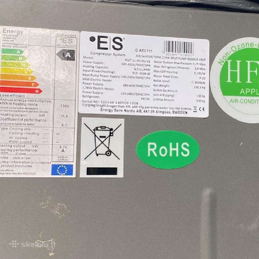 Šilumos siurblys oras -vanduo Energy Save Nordic - nuotraukos Nr. 2
