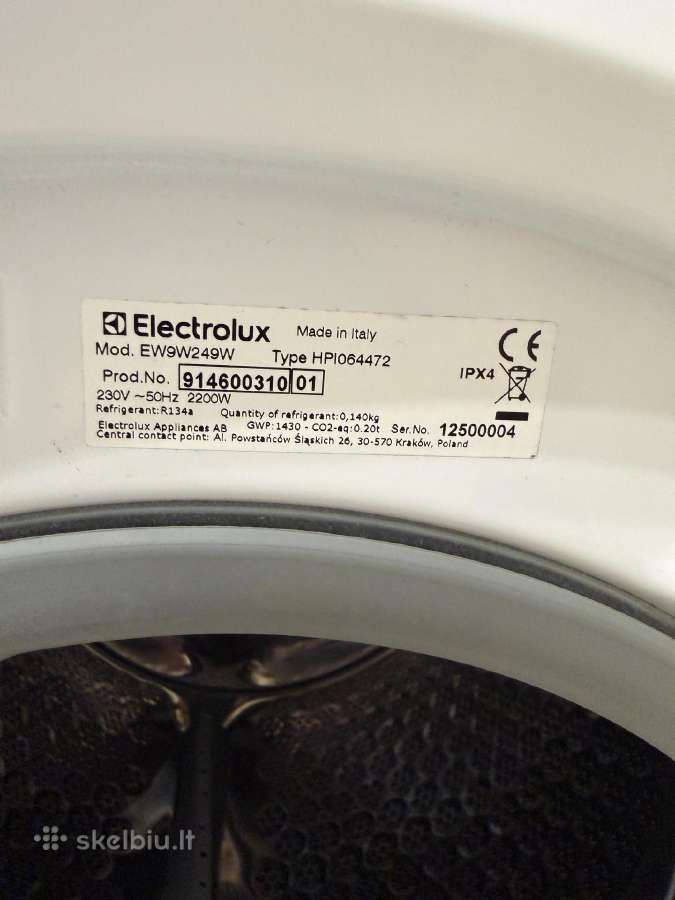 Elektrolux skalbyklė- džiovyklė du viename - nuotraukos Nr. 3
