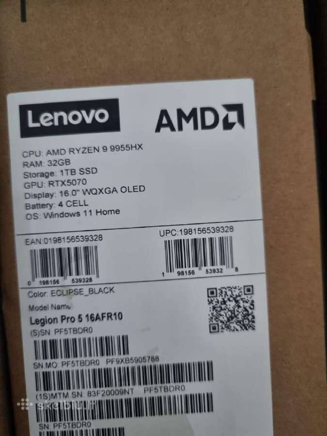 Lenovo Oled / Ryzen 9 9955hx / Rtx 5070 - nuotraukos Nr. 10