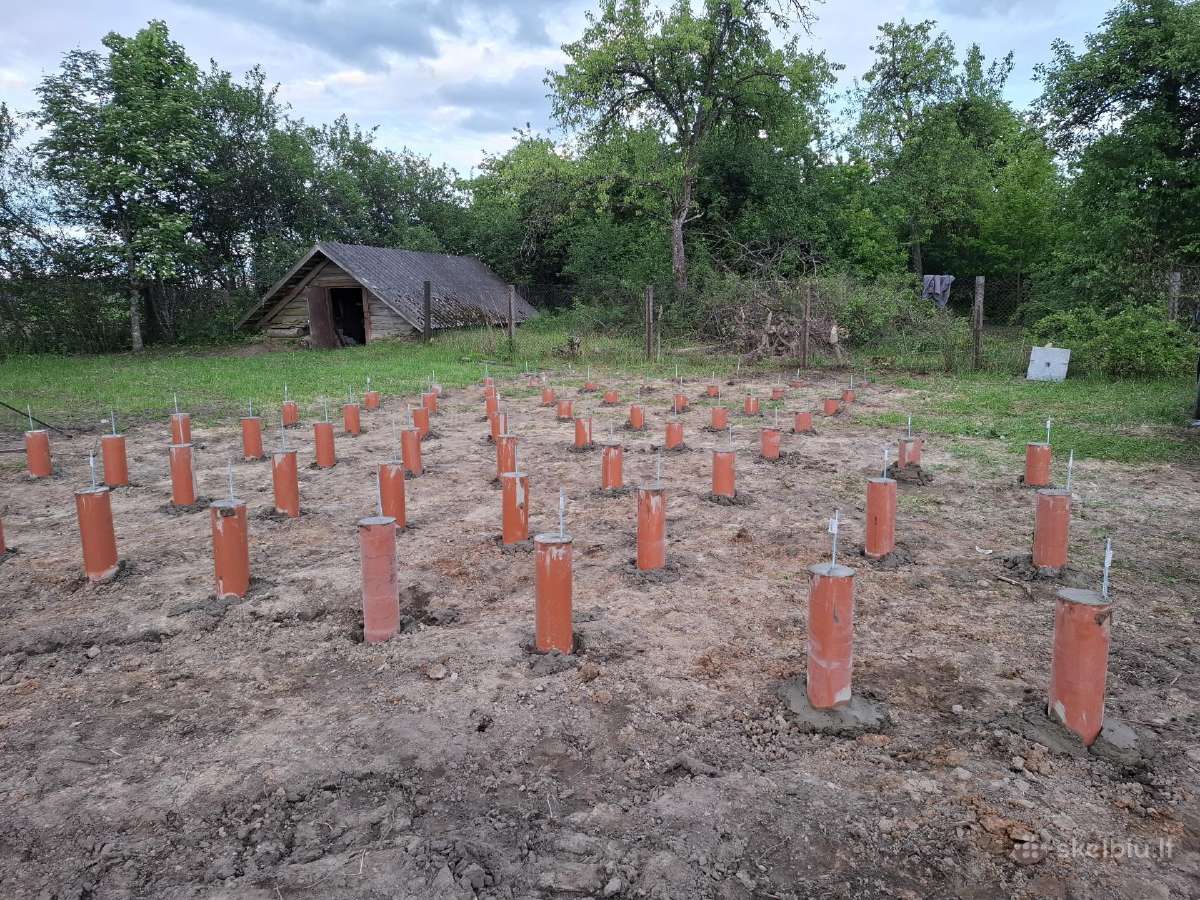 Polių betonavimas sodo nameliams, vasarnamiams - nuotraukos Nr. 5