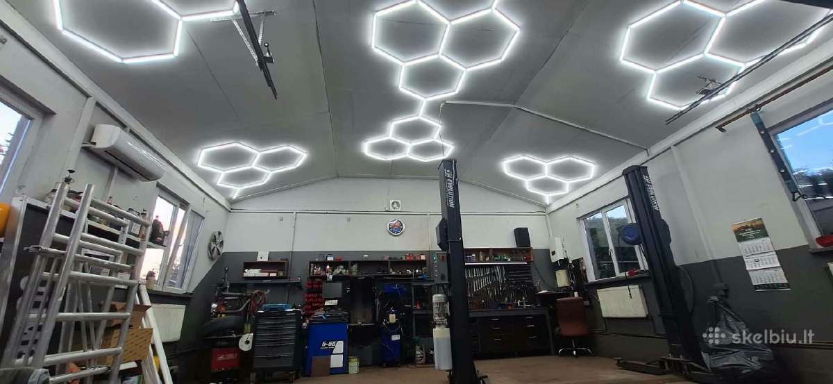 Modernus LED šviestuvas Hexagon - nuotraukos Nr. 3