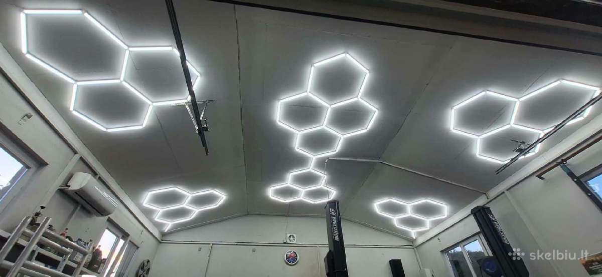 Modernus LED šviestuvas Hexagon - nuotraukos Nr. 4