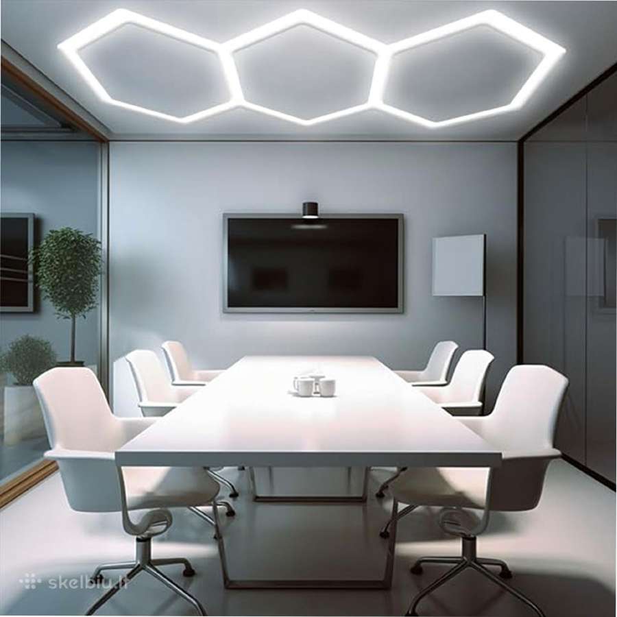 Modernus LED šviestuvas Hexagon - nuotraukos Nr. 7