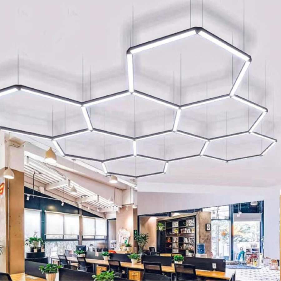 Modernus LED šviestuvas Hexagon - nuotraukos Nr. 11