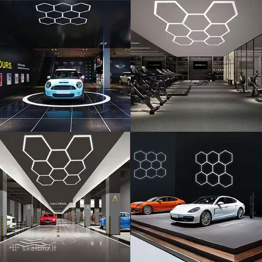 Modernus LED šviestuvas Hexagon - nuotraukos Nr. 13