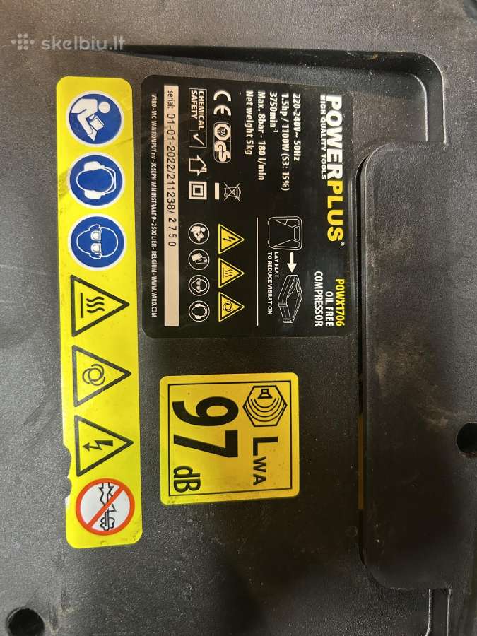 Kompresorius Powerplus X 1100w - nuotraukos Nr. 2