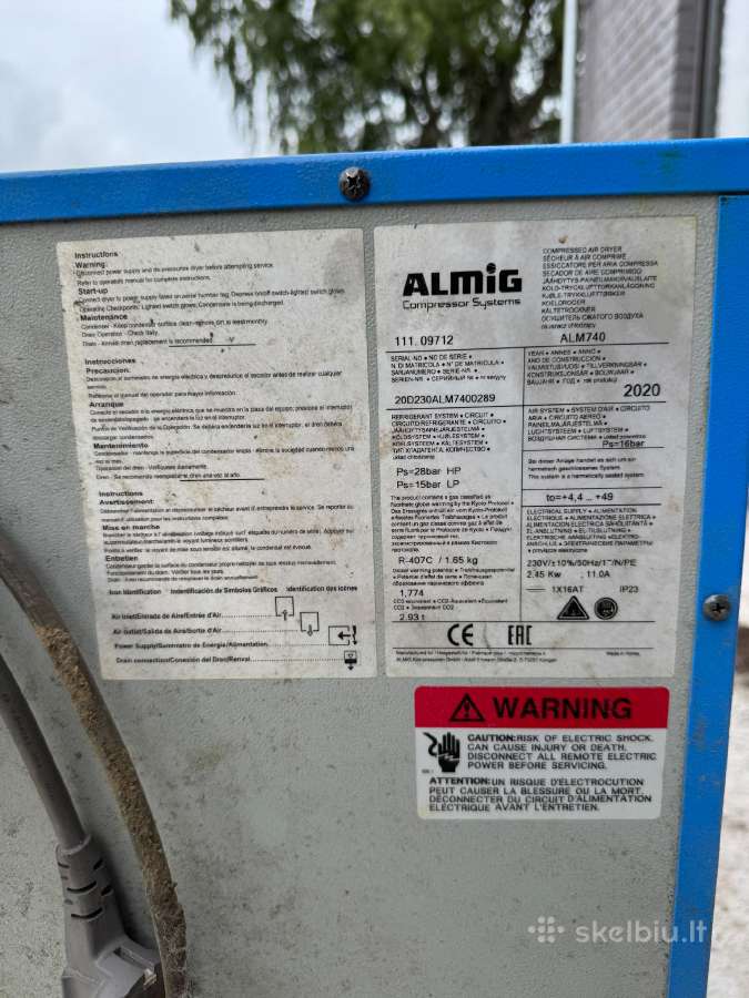 Almig Alm740 suslėto oro džiovintuvas - nuotraukos Nr. 3