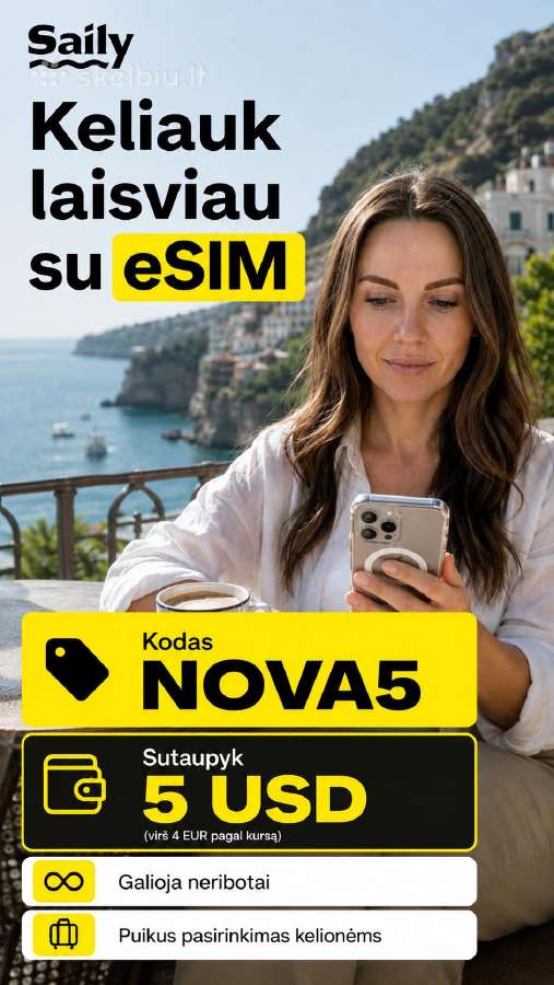 Saily esim nuolaidos kodas Nova5 - 5$ (virš 4€) ! - nuotraukos Nr. 2