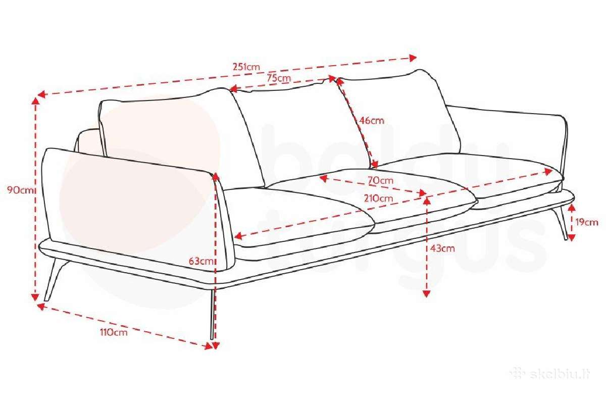 Pilka aksominė sofa - nuotraukos Nr. 5
