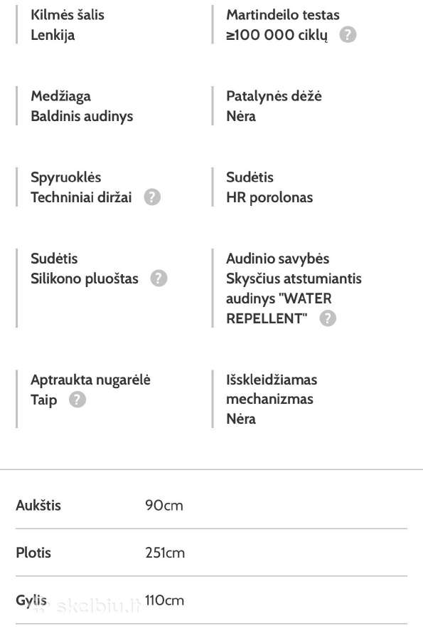 Pilka aksominė sofa - nuotraukos Nr. 6