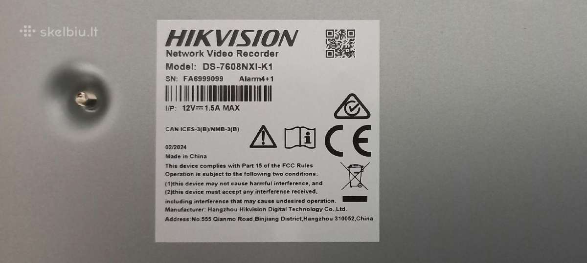 Naudotas Hikvision vaizdo stebėjimo komplektas - nuotraukos Nr. 8