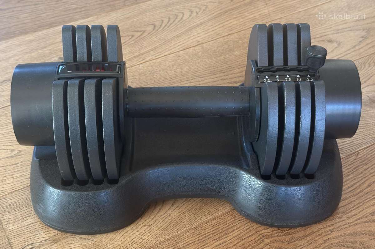 Reguliuojami hanteliai 2 x 24 kg - nuotraukos Nr. 3