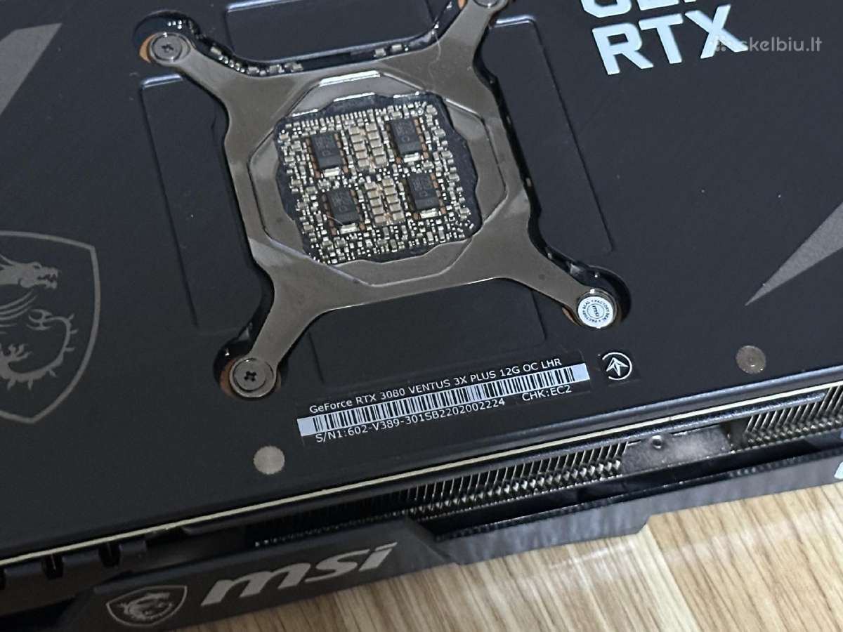 Parduodu Rtx 3080 12gb vaizdo plokštę - nuotraukos Nr. 3