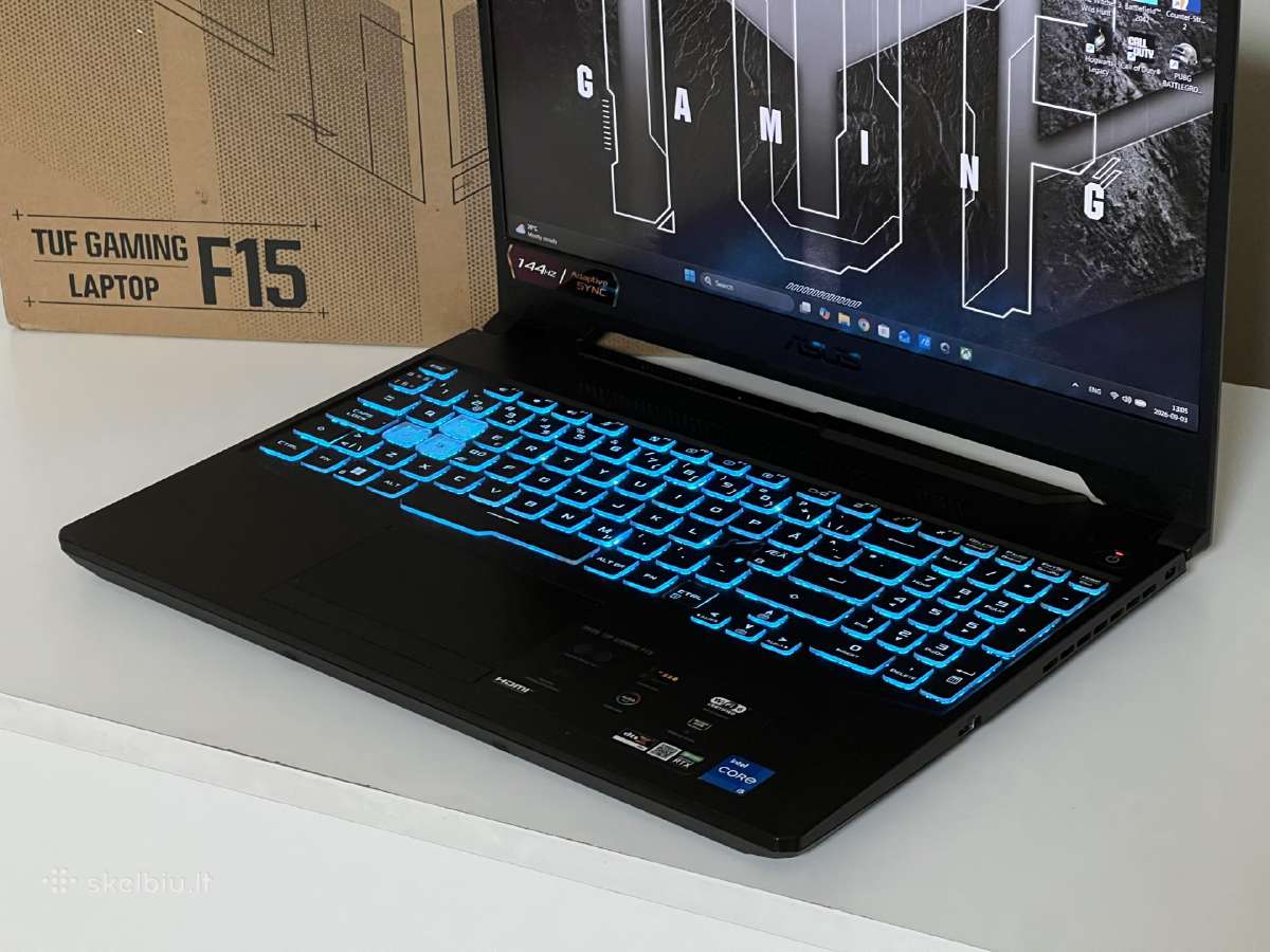 Parduodamas Asus Tuf su Rtx 3050, I5-11k, 144hz. - nuotraukos Nr. 4