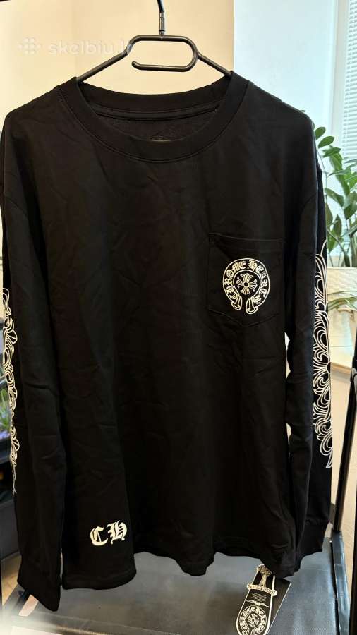 Chrome Hearts juodi marškinėliai ilgomis rankovėmi - nuotraukos Nr. 2