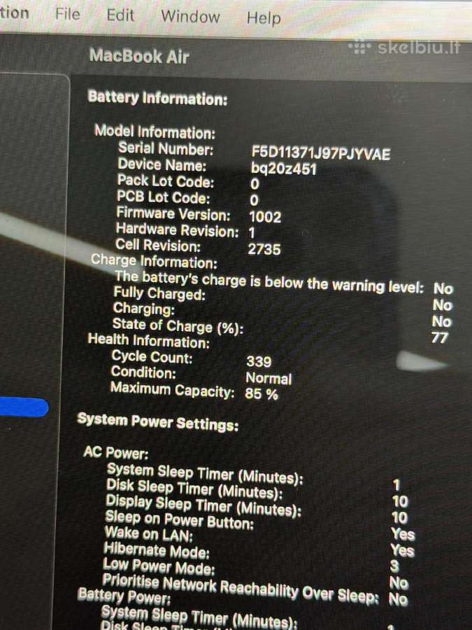 MacBook Air M1 13 8gb / 256gb - nuotraukos Nr. 9