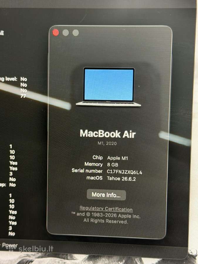 MacBook Air M1 13 8gb / 256gb - nuotraukos Nr. 10