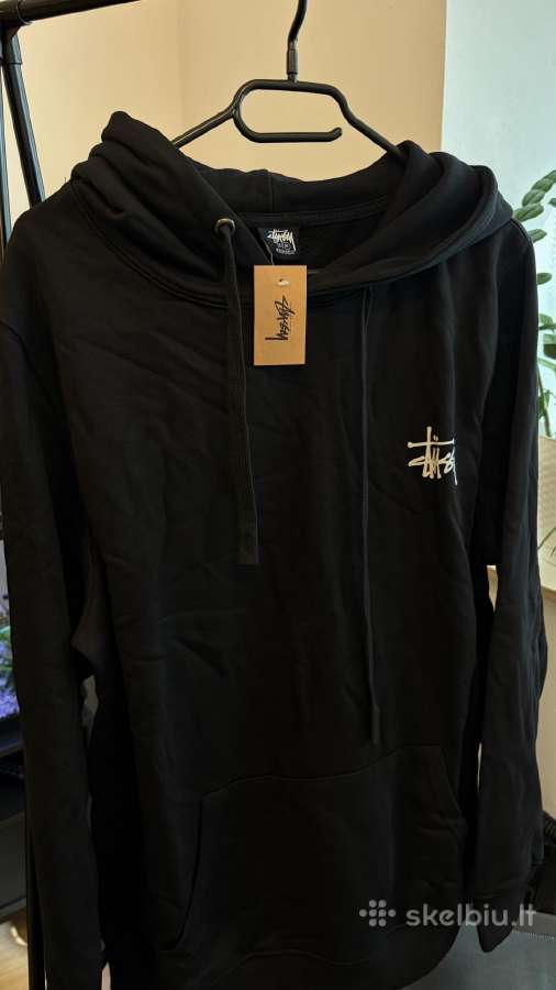 Stüssy juodas džemperis su gobtuvu M - nuotraukos Nr. 2
