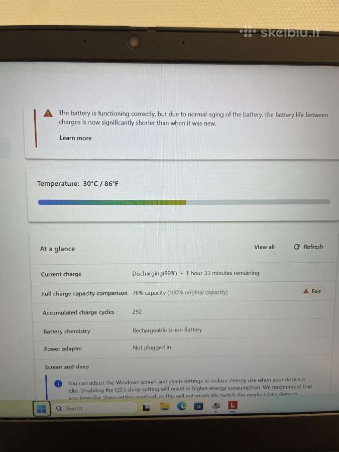 Lenovo Thinkpad P15v Gen3 i7-12800h 16gb 512gb SSD - nuotraukos Nr. 9
