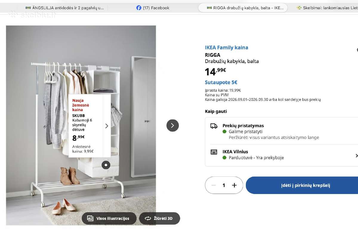 Ikea drabužių kabykla - nuotraukos Nr. 2