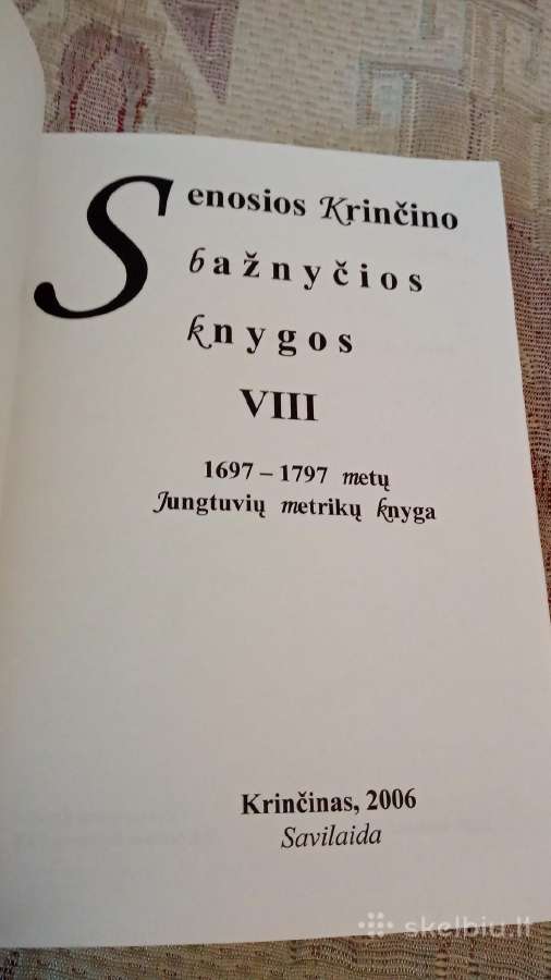 Senosios Krinčino bažnyčios knygos 1697-1797 - nuotraukos Nr. 2