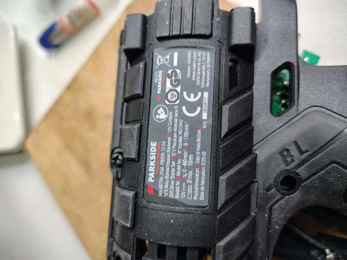 Perku Parkside 12v suktuko plokste - nuotraukos Nr. 2