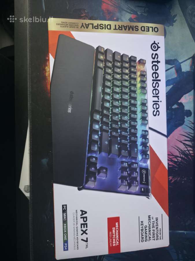 Parduodu Steelseries Apex 7 Tkl (red switch) 80% - nuotraukos Nr. 3