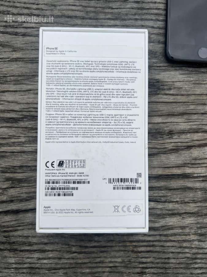 iPhone Se 2022 64gb - nuotraukos Nr. 2