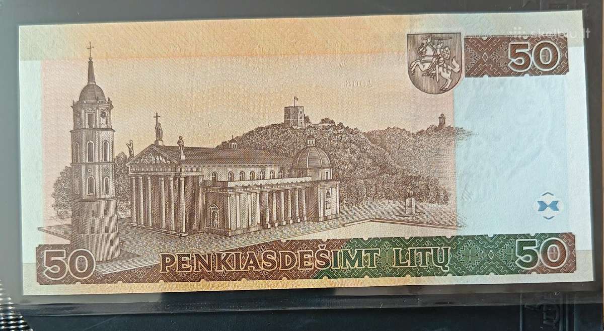 50 litų Jonas Basanavičius 2003 metai - nuotraukos Nr. 3