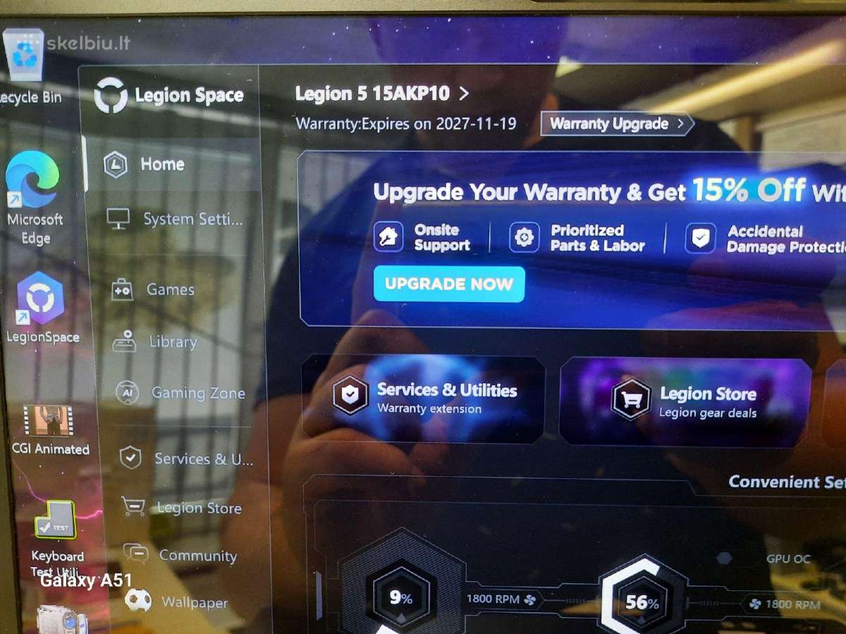 Lenovo Legion 5 Ryzen 7 350/24gb/2tb/8gb - 1080eur - nuotraukos Nr. 2
