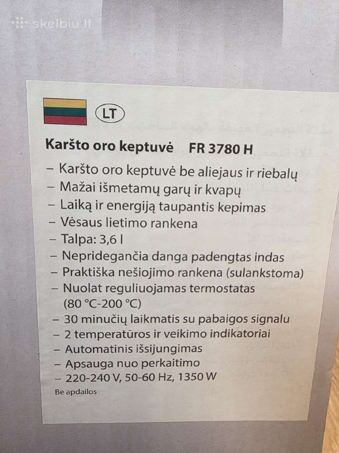 Oro gruzdintuve Clatronic fr 3780 h - nuotraukos Nr. 2