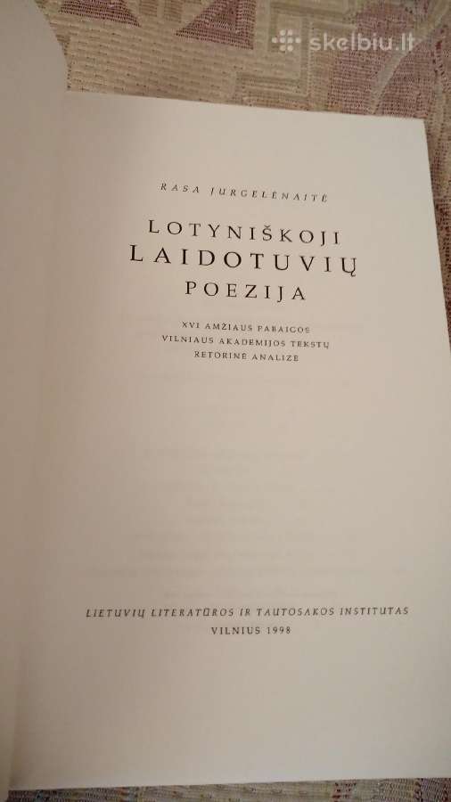 Lotyniškoji laidotuvių poezija - nuotraukos Nr. 2