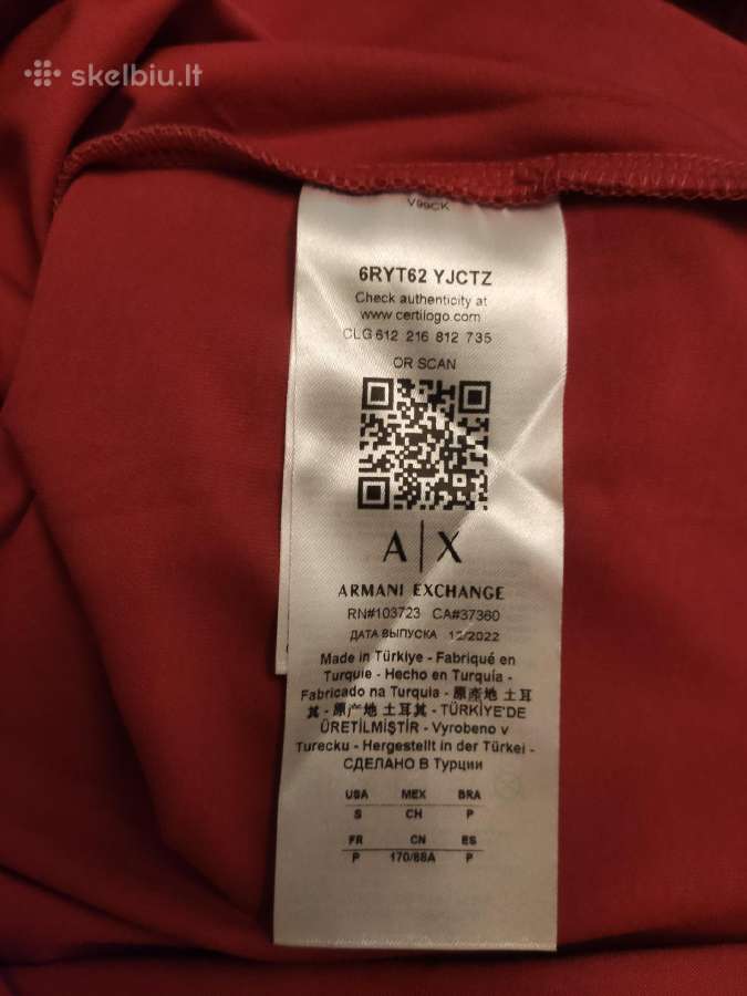 Armani Exchange moteriški marškinėliai S dydžio - nuotraukos Nr. 7