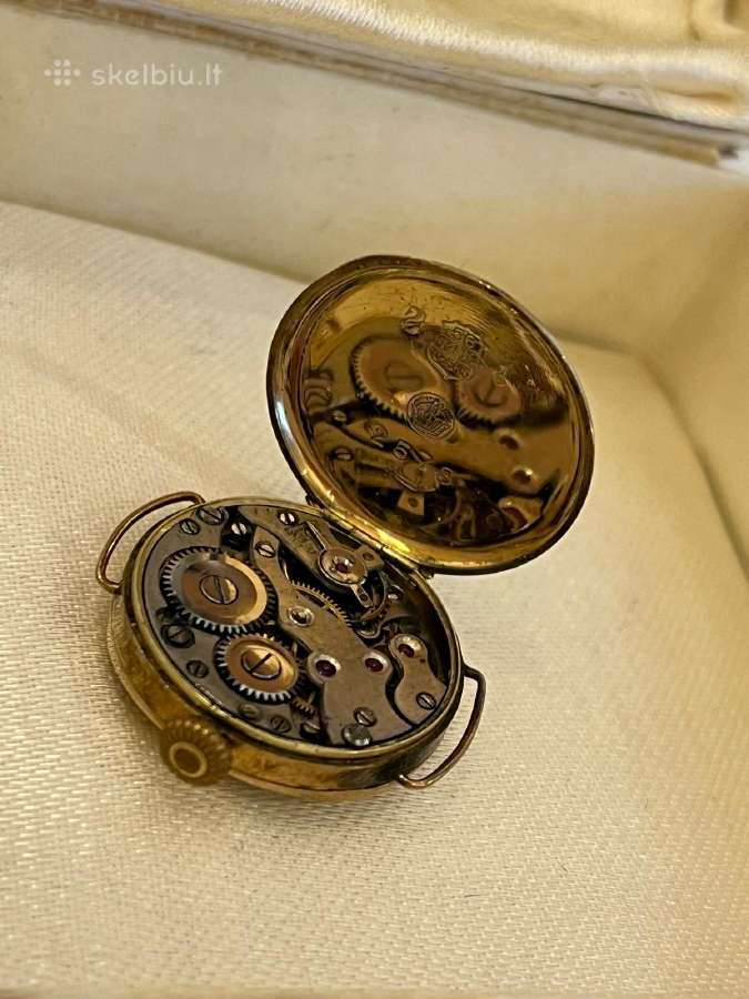 Vintažinis laikrodis Perret Fils Brenets, 14k gold - nuotraukos Nr. 5