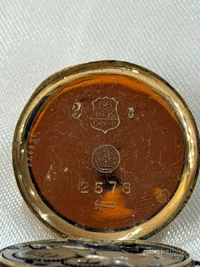 Vintažinis laikrodis Perret Fils Brenets, 14k gold - nuotraukos Nr. 10