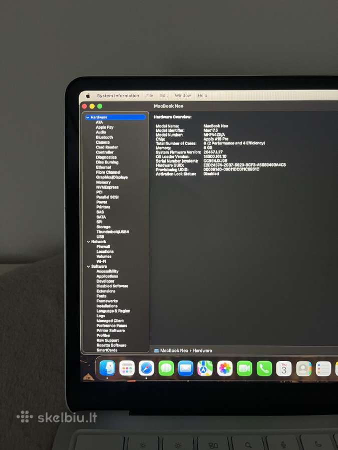 MacBook Neo 256gb/8gb - nuotraukos Nr. 8