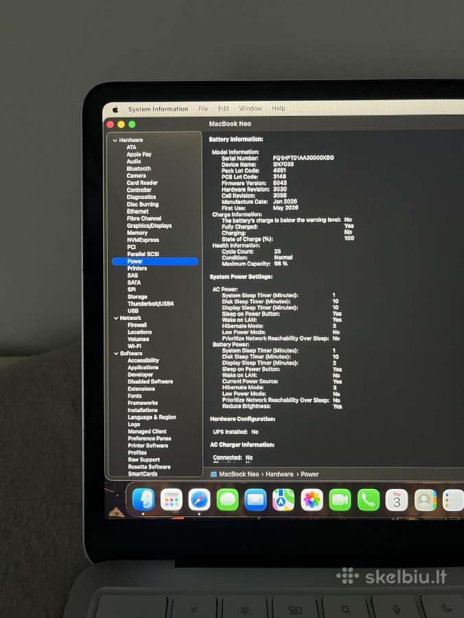 MacBook Neo 256gb/8gb - nuotraukos Nr. 12