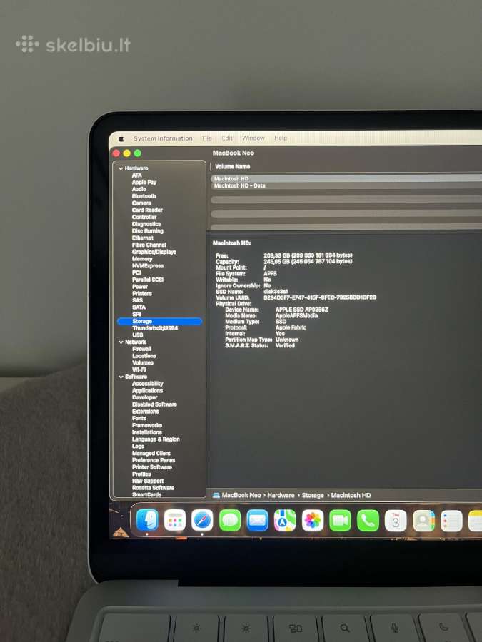 MacBook Neo 256gb/8gb - nuotraukos Nr. 13